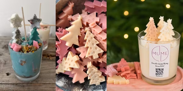 Christmas soya candle making