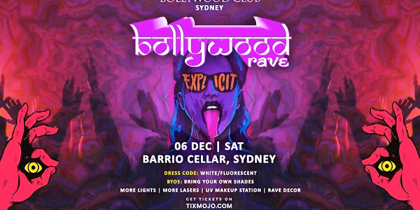 Bollywood Club Presents BOLLYWOOD RAVE at Barrio Cellar, Sydney