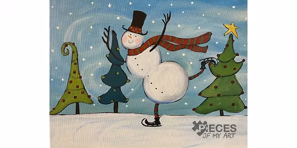 Sip and Paint at Walnut Creek...Whimsical Skater