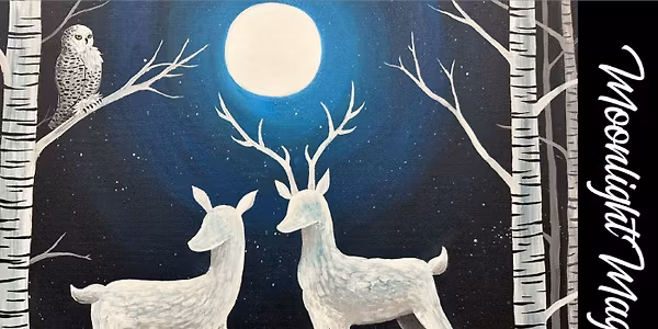 Paint and Sip Acrylic Painting at Crooked Mouth Brewery- Moonlight Magic