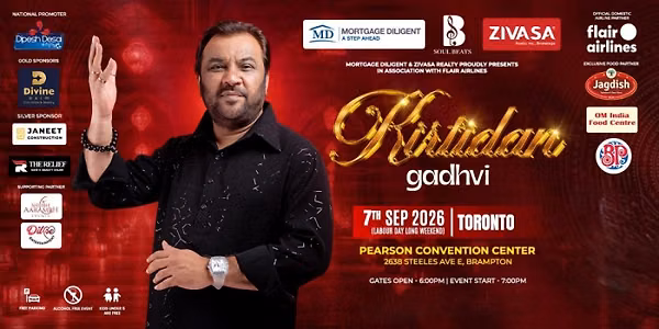 Kirtidan Gadhvi Navratri Rass Garba 2026 in Toronto - 7th September
