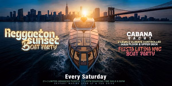 Latin & Reggaeton Sunset Yacht Party (CABANA YACHT)