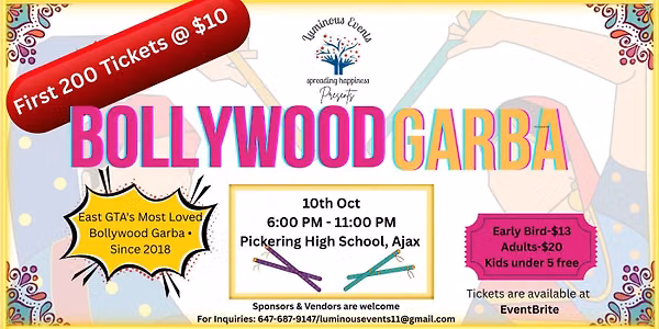 Bollywood Garba 2026 | East GTA's Most Popular Navratri DJ Night | Ajax